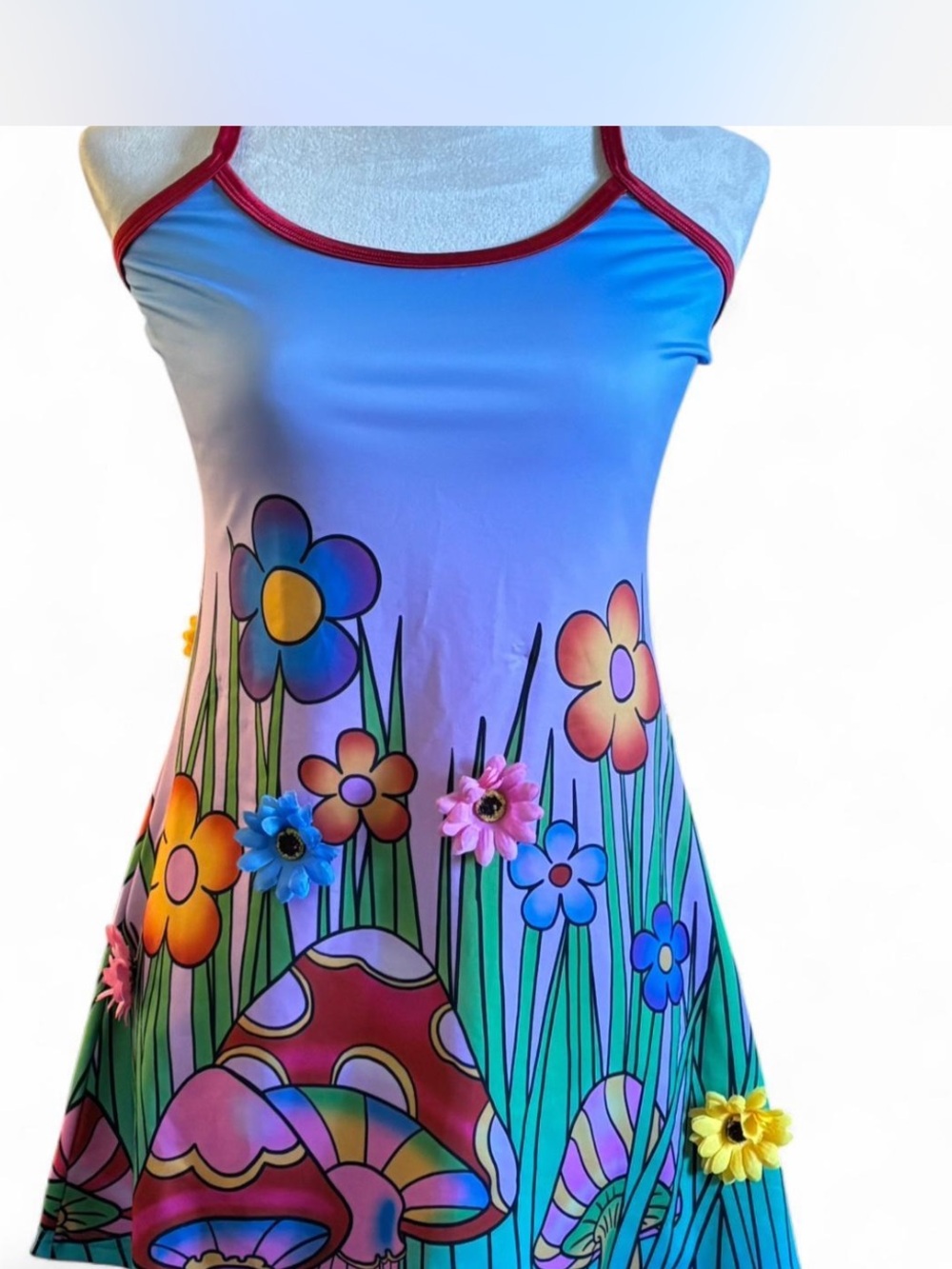 TRICKZ N TREATZ by DOLLS KILL Mushroom & Daisy Mini Dress + Deluxe Mushroom Hat - Picture 2 of 15
